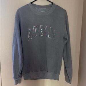 Gray Crew Neck Women's Sweater Clickbait